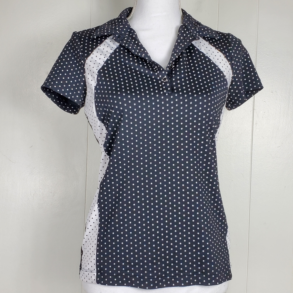 Chico's Zenergy Golf polka dot shirt size 0